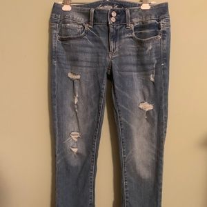 American Eagle Artist stretch distressed jeans